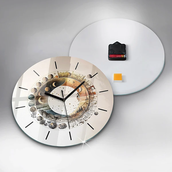 Wanduhr rund mit motiv Uhr Astronomie