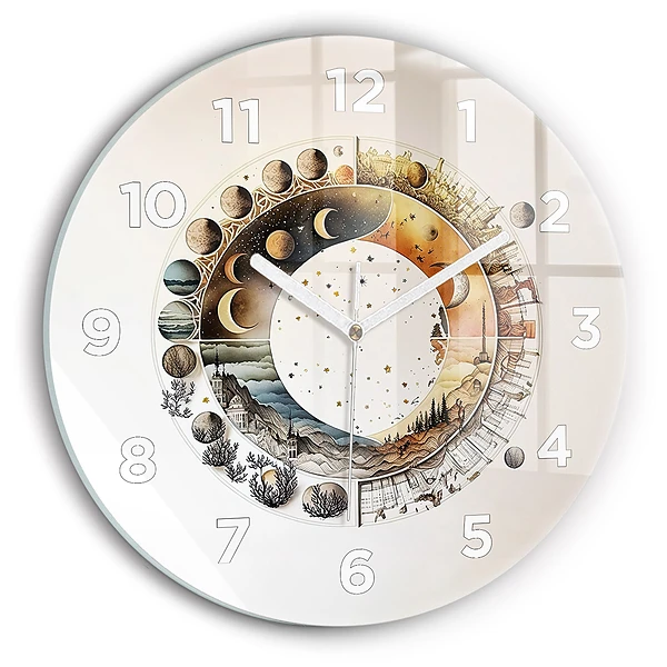 Wanduhr rund mit motiv Uhr Astronomie