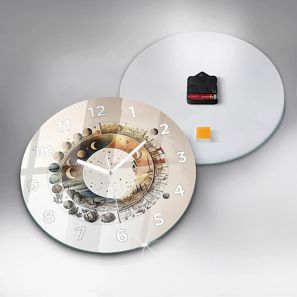 Wanduhr rund mit motiv Uhr Astronomie