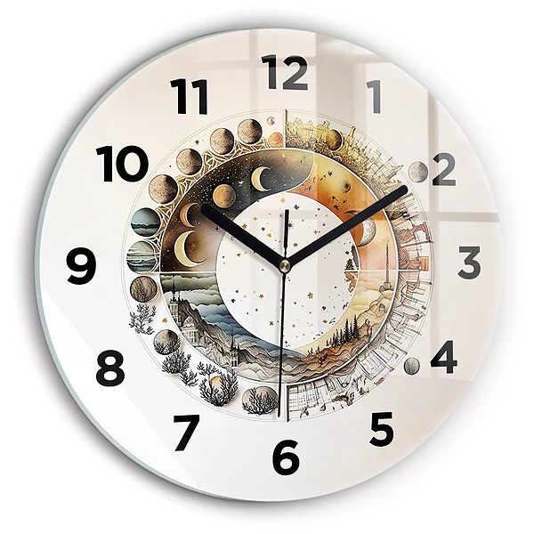 Wanduhr rund mit motiv Uhr Astronomie