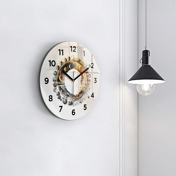 Wanduhr rund mit motiv Uhr Astronomie