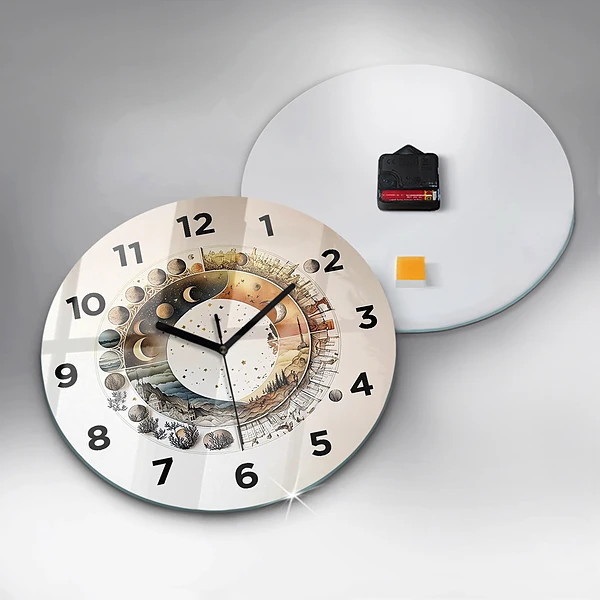 Wanduhr rund mit motiv Uhr Astronomie