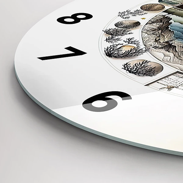 Wanduhr rund mit motiv Uhr Astronomie