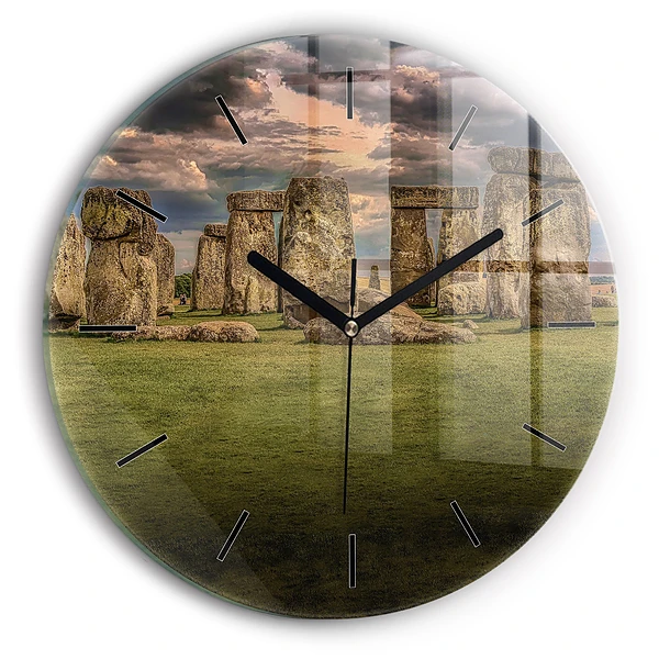 Wanduhr rund mit motiv Stonehenge Nimbostratus
