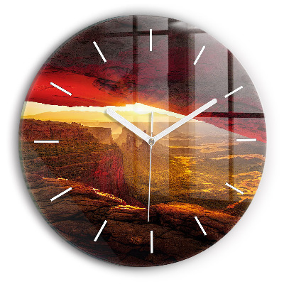 Wanduhr glas rund Grand Canyon Arizona