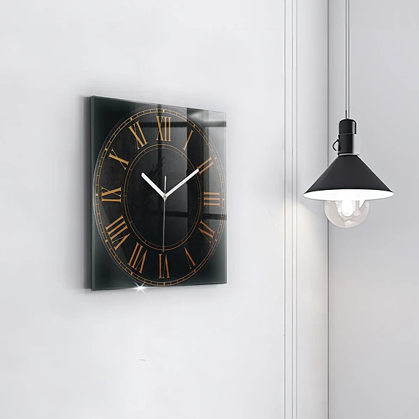 Wanduhr quadratisch mit motiv Alte römische Ziffern