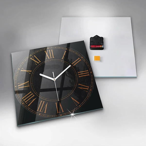 Wanduhr quadratisch mit motiv Alte römische Ziffern