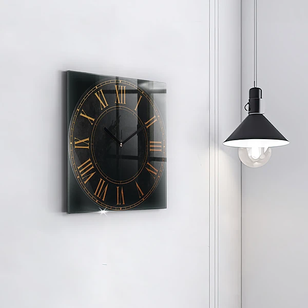 Wanduhr quadratisch mit motiv Alte römische Ziffern