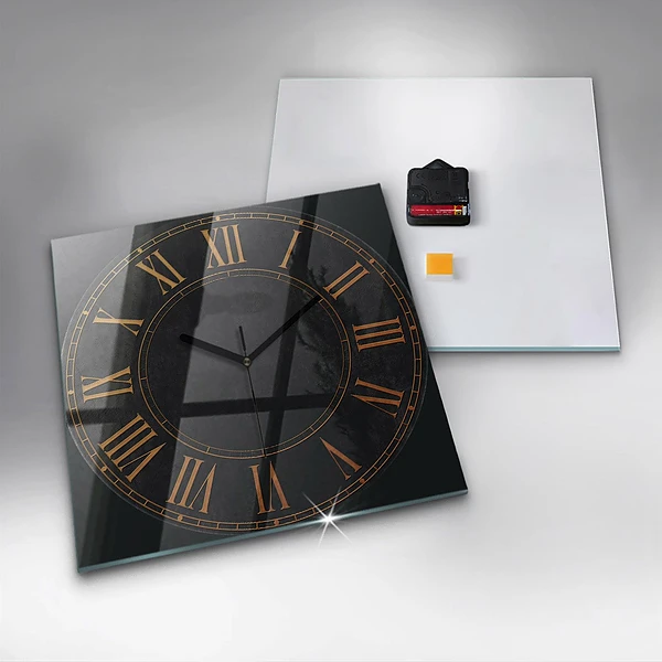 Wanduhr quadratisch mit motiv Alte römische Ziffern