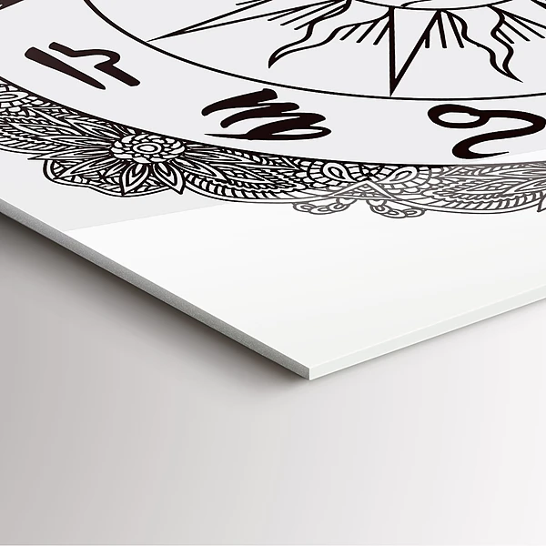 Wanduhr quadratisch mit motiv Dekorative Tierkreiszeichen