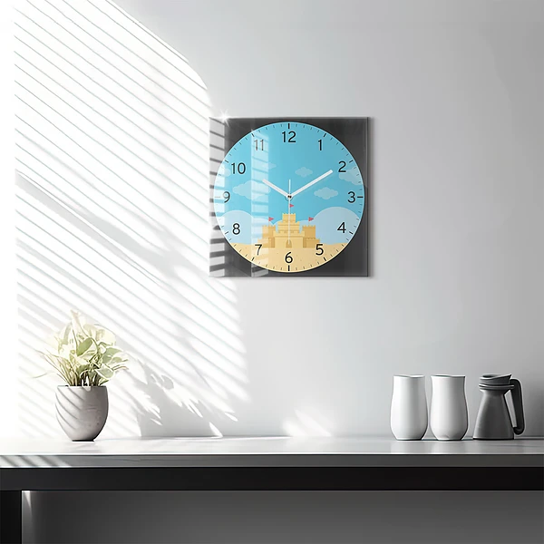 Wanduhr quadratisch Sandburg