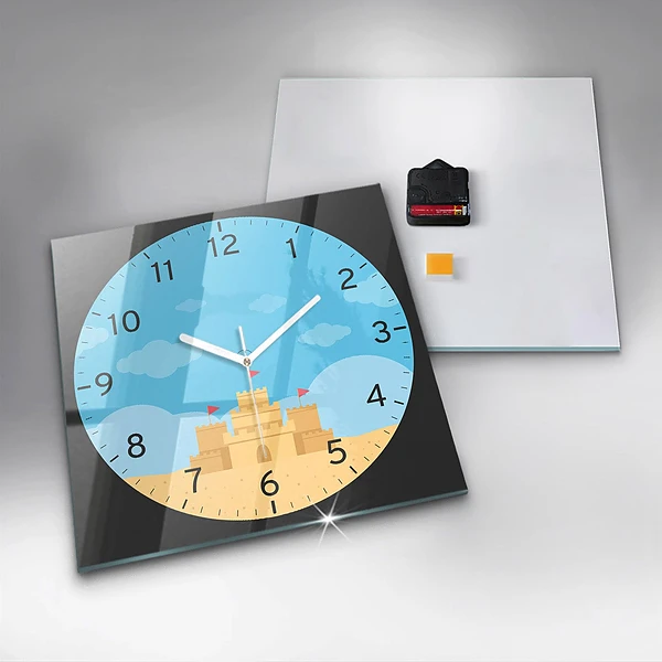 Wanduhr quadratisch Sandburg