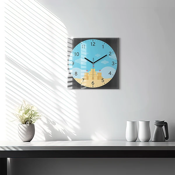 Wanduhr quadratisch Sandburg