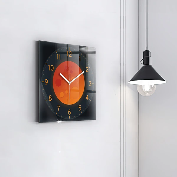 Wanduhr modern quadratisch Vollmond