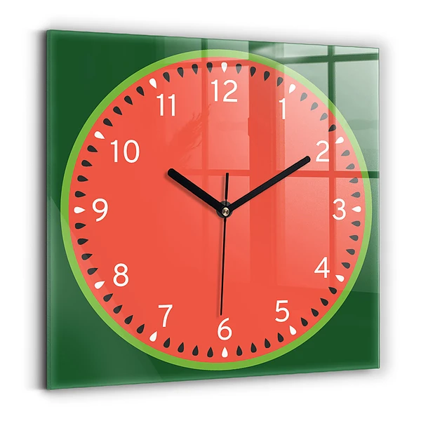 Wanduhr quadratisch Süße Wassermelone