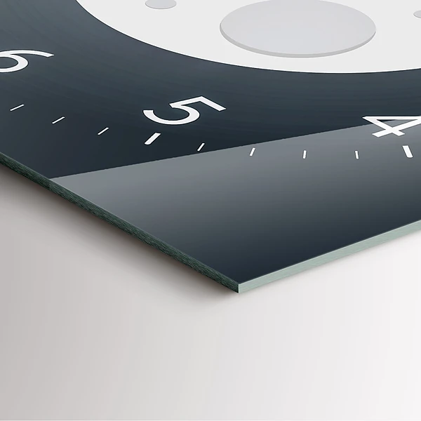 Wanduhr modern quadratisch Vollmond
