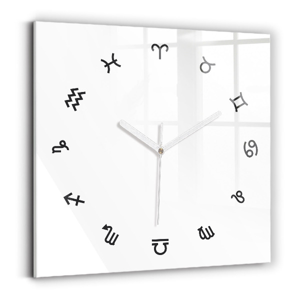 Wanduhr quadratisch mit motiv Minimalistische Tierkreiszeichen