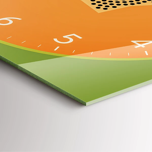 Wanduhr quadratisch mit motiv Papaya-Frucht