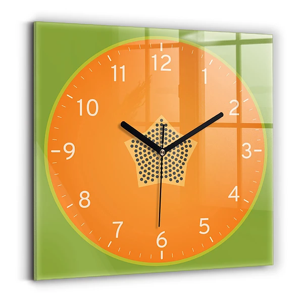 Wanduhr quadratisch mit motiv Papaya-Frucht