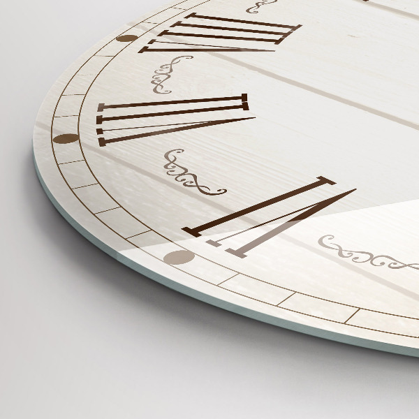 Wanduhr glas rund Römische Ziffern