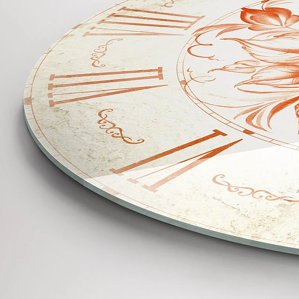 Wanduhr glas rund Römisches Motiv