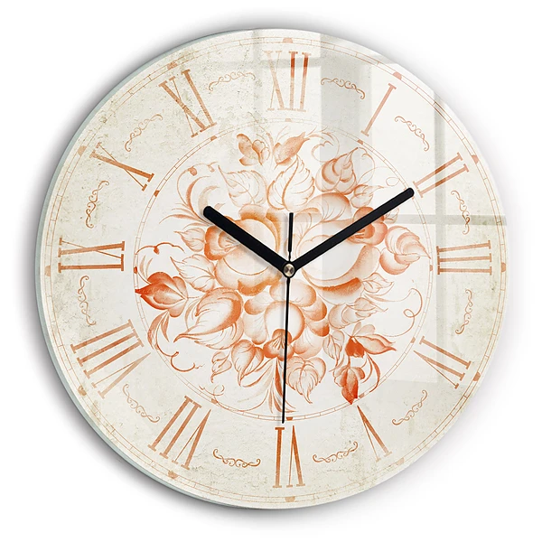 Wanduhr glas rund Römisches Motiv