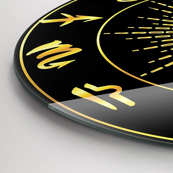 Wanduhr rund mit motiv Tierkreiszeichen