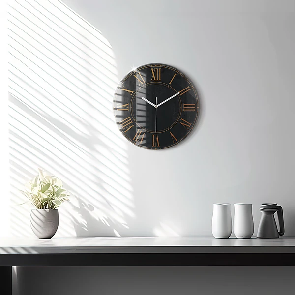 Wanduhr rund Alte römische Ziffern