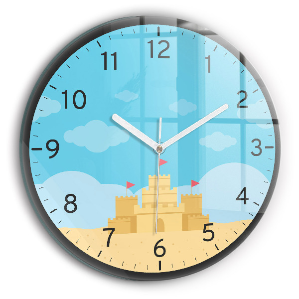 Wanduhr glas rund Sandburg