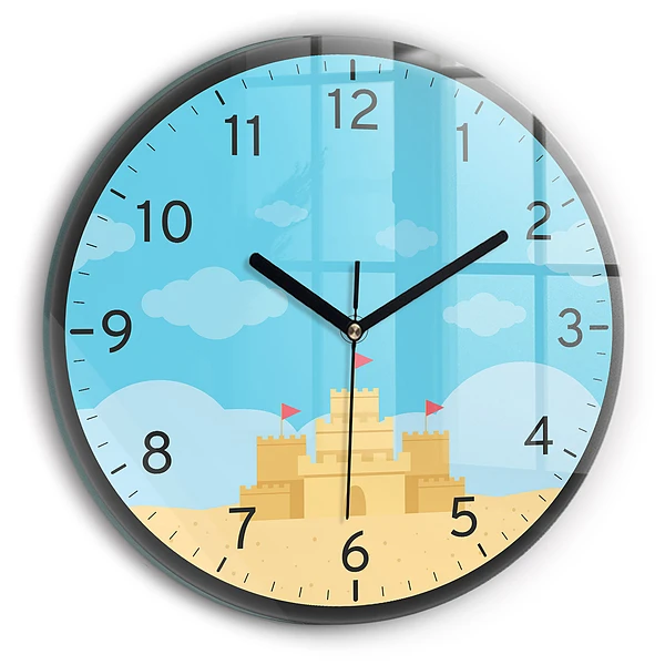 Wanduhr glas rund Sandburg
