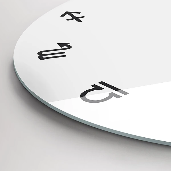 Wanduhr rund Minimalistische Tierkreiszeichen