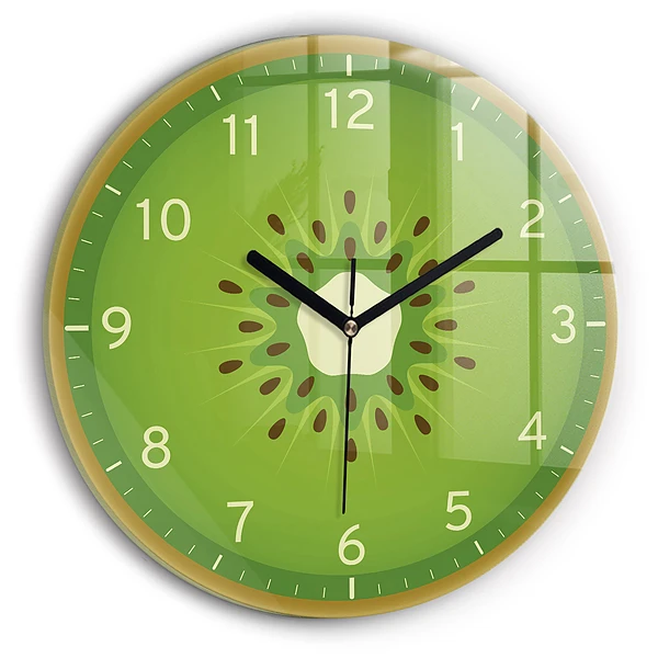Wanduhr rund mit motiv Kiwi-Frucht