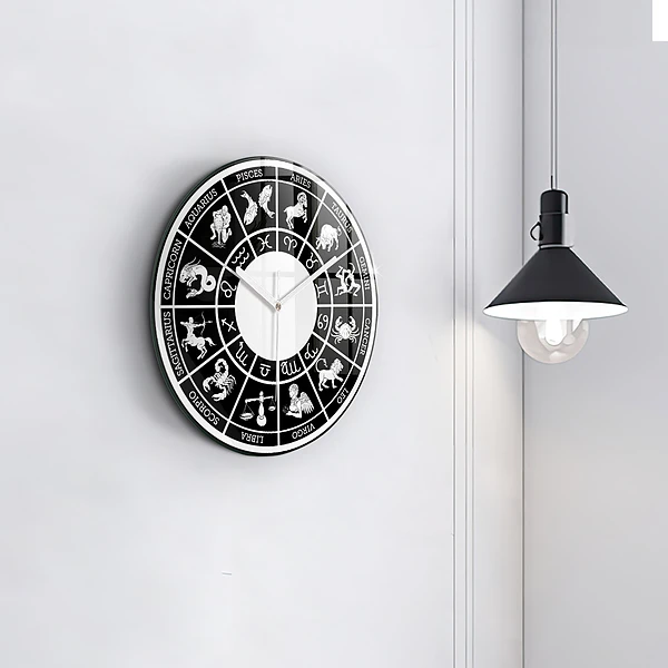 Wanduhr rund Tierkreiszeichen