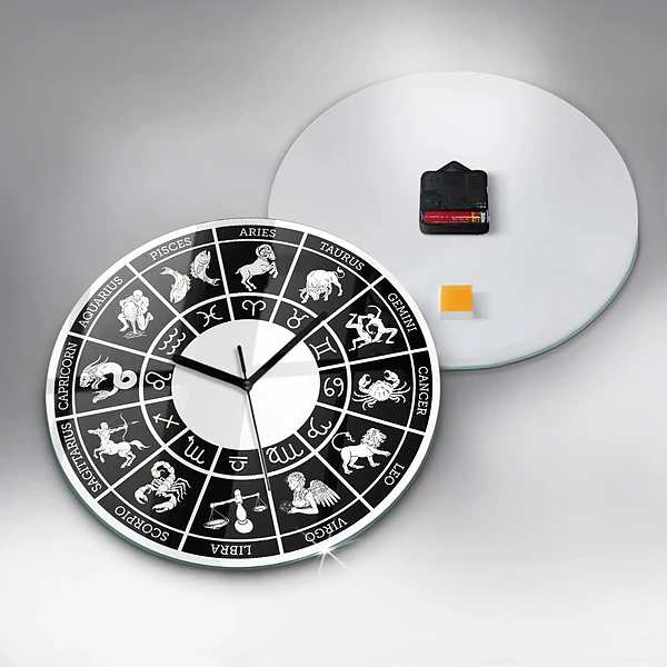 Wanduhr rund Tierkreiszeichen